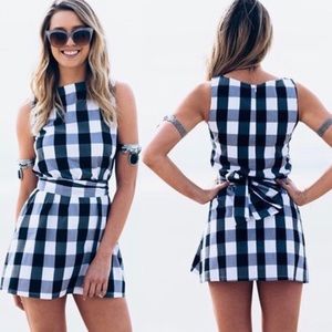 Sabo Skirt Black Gingham mini dress